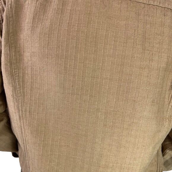 ts(s) Takuji Suzuki Ribbed Golden Tan Cotton/Linen Shirt Jacket Size JPN 2, S/M - Picture 5 of 11
